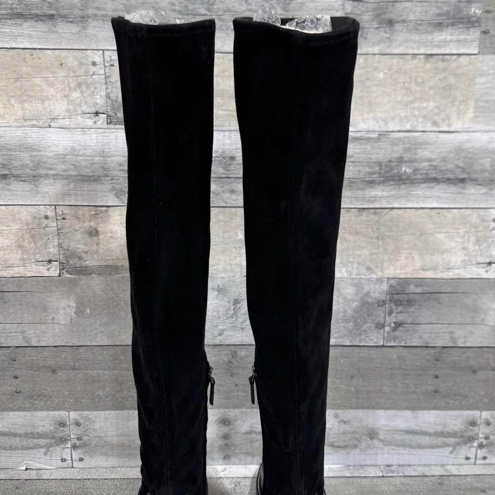 TORY BURCH MILLER LUG SOLE OVER-THE-KNEE BOOT - PERFECT BLACK - SZ - 6M